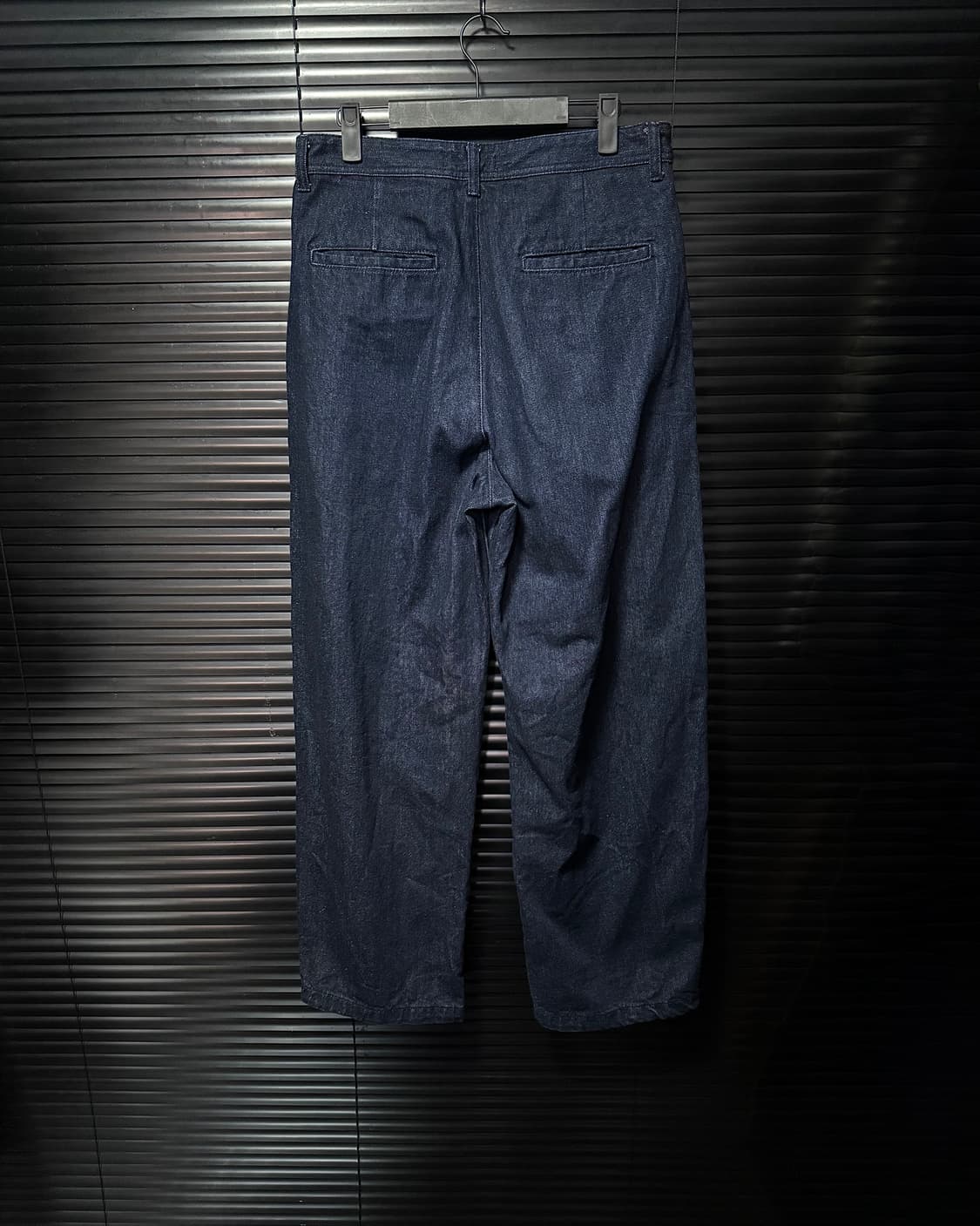 드로우 핏 벌룬 와이드 진한 남색 네이비 진청 생지 데님 커브드 31 상품이미지5