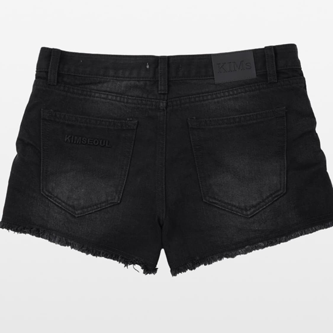 DAMAGED BLACK DENIM SHORTS 상품이미지2