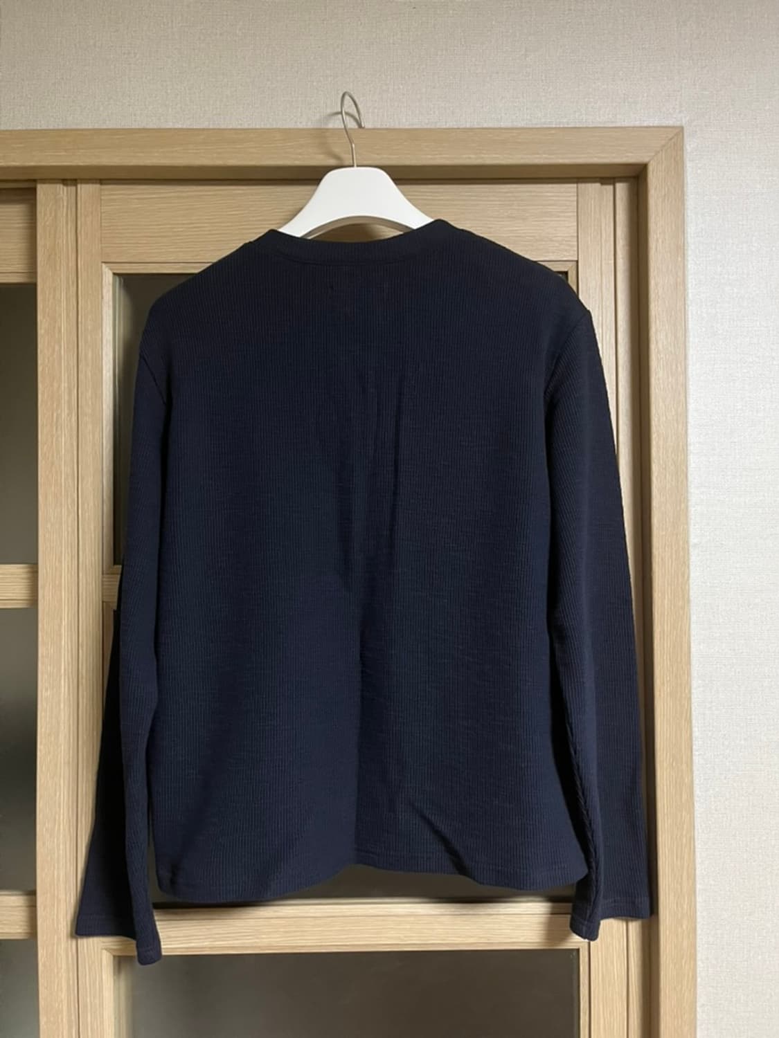 (2) Colorcolour BUTTON HENLEY NECK Navy 상품이미지2