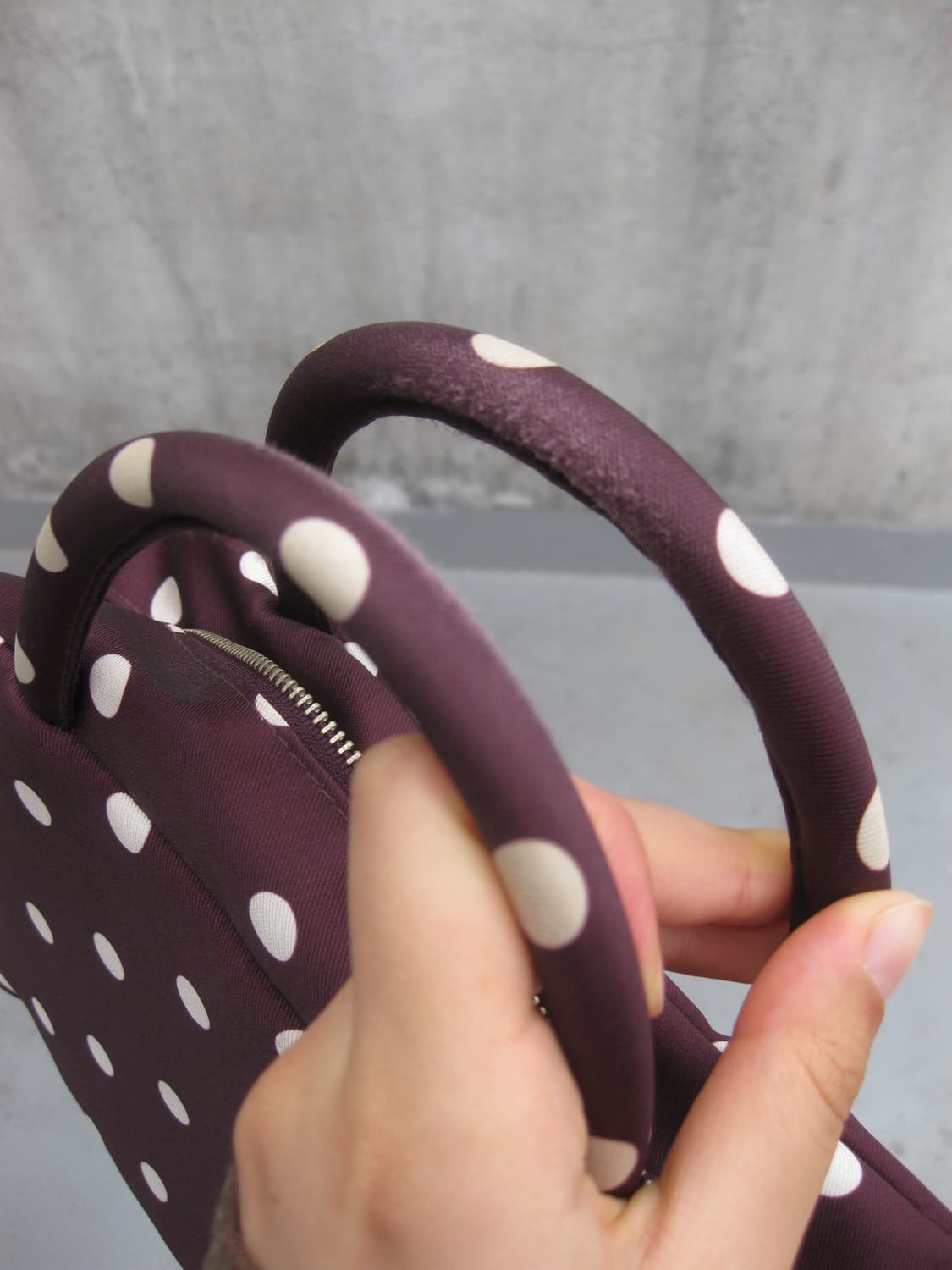 피치바스켓마켓 도트백 퍼플  상품이미지7