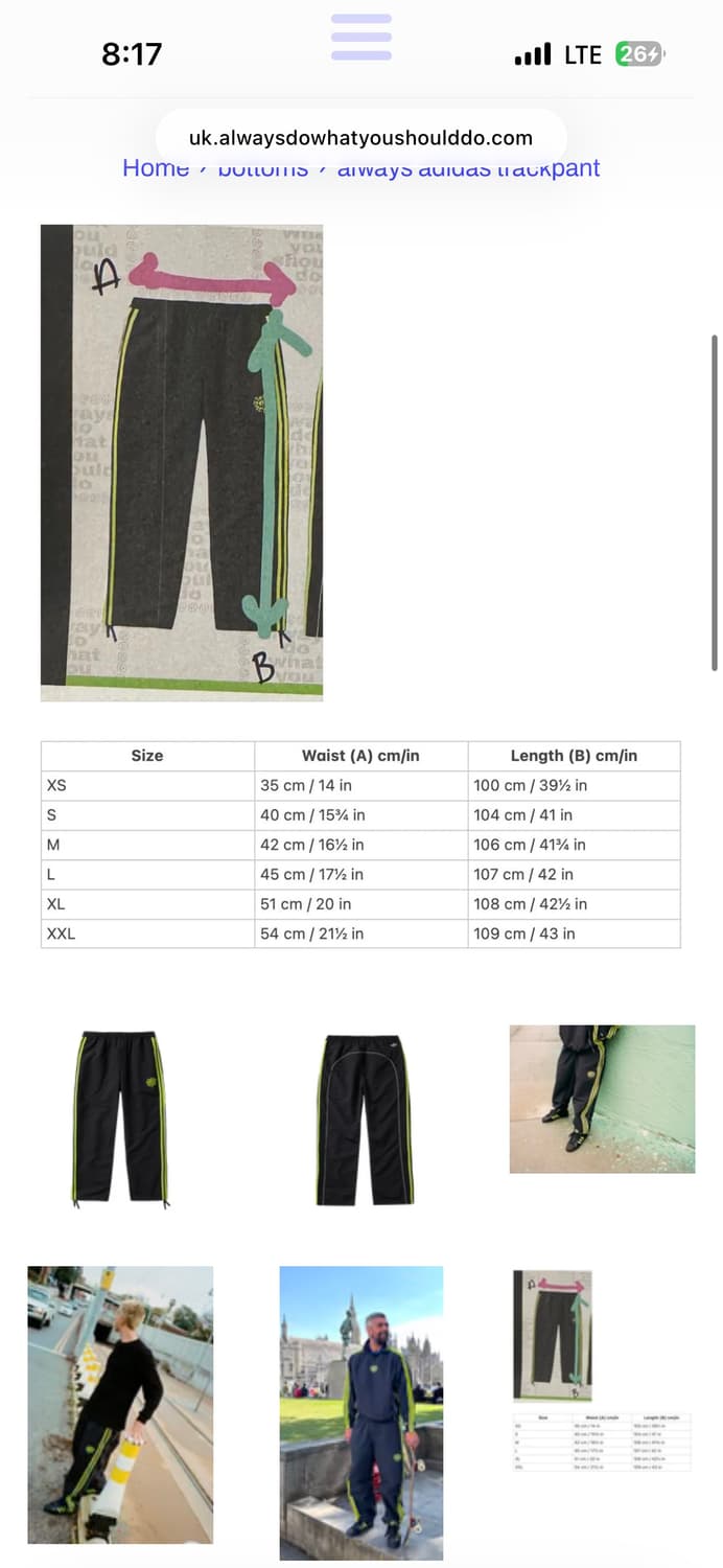 올웨이즈 x 아디다스 팬츠 상품이미지2