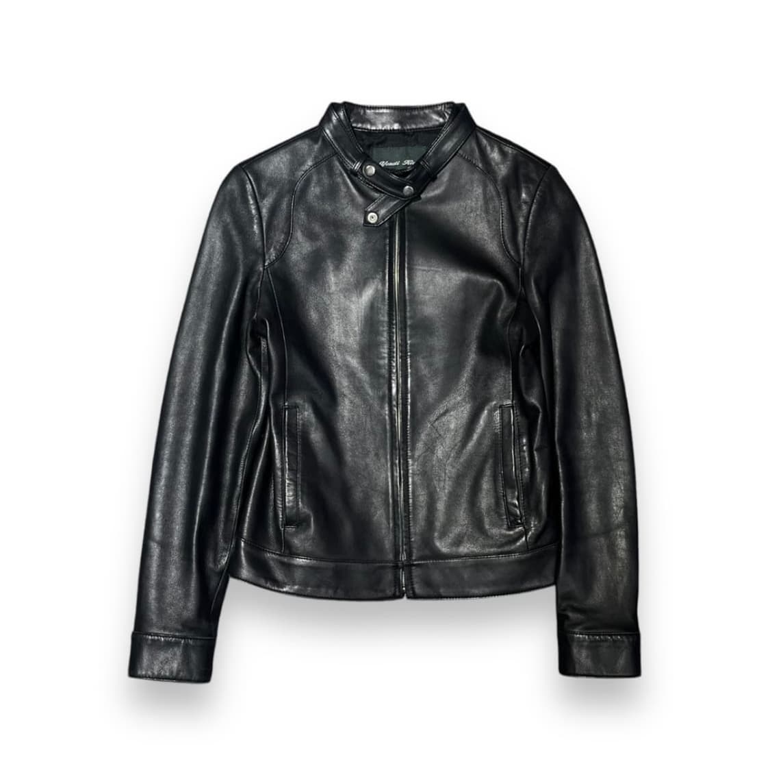 양가죽 바이커 레더 자켓 블랙 상품이미지2