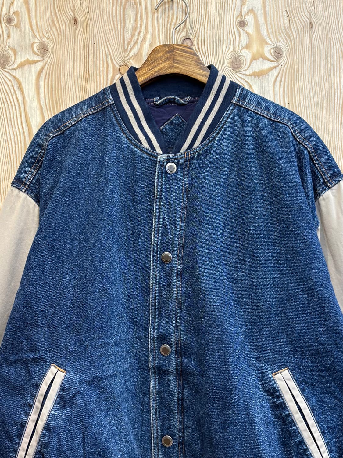 Basic editions 데님 바시티자켓 상품이미지3