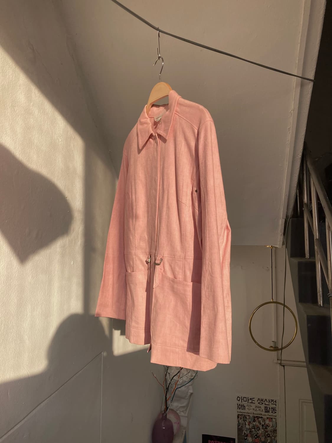 y2k 핑크우유 똑딱이 자켓 상품이미지4