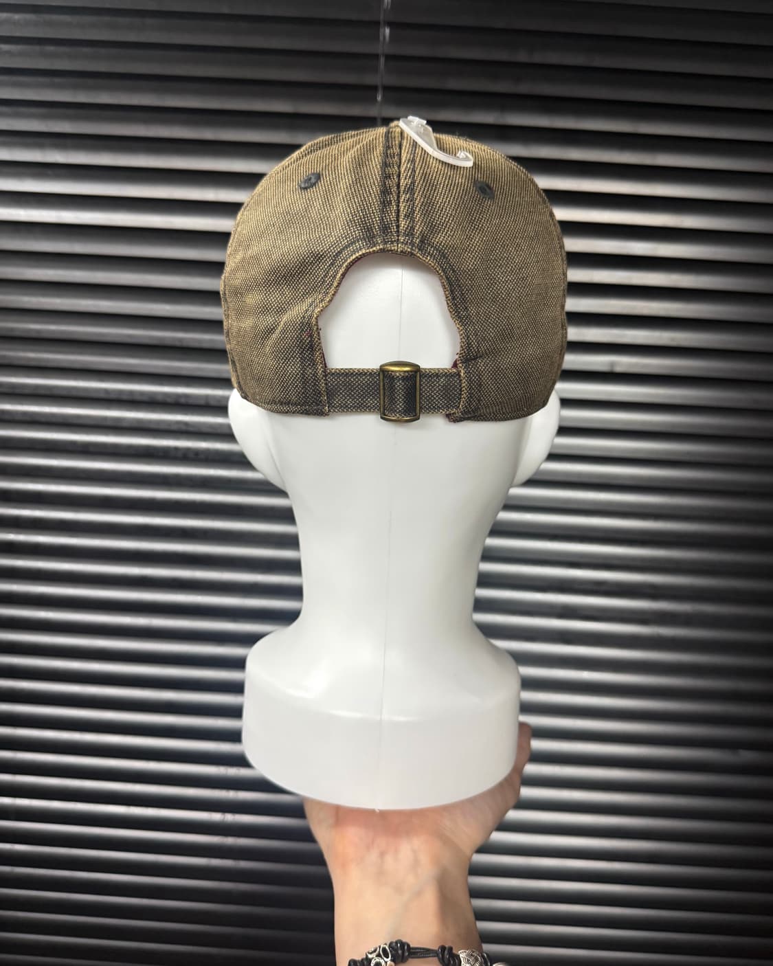 Wrangler 렝글러 브라운 갈색 워시드 데님 볼캡 모자 워크 가죽 상품이미지3