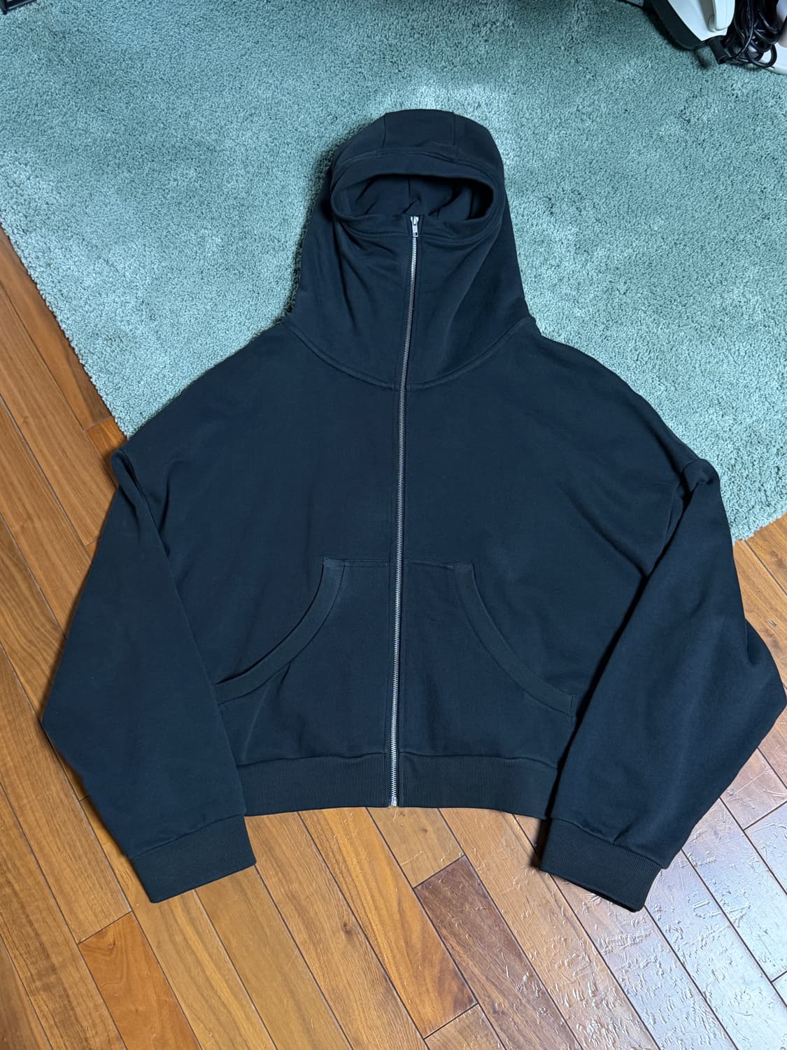 [XL] entire studios 집업 후드 워시드 블랙 상품이미지1