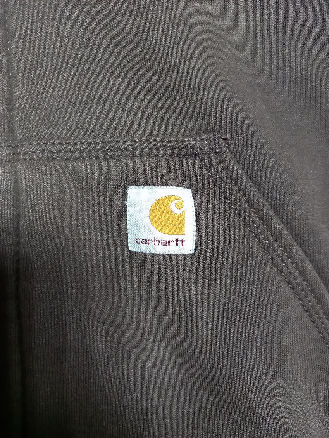 칼하트 짙은브라운 두꺼운 후트집업          S(100) 상품이미지2