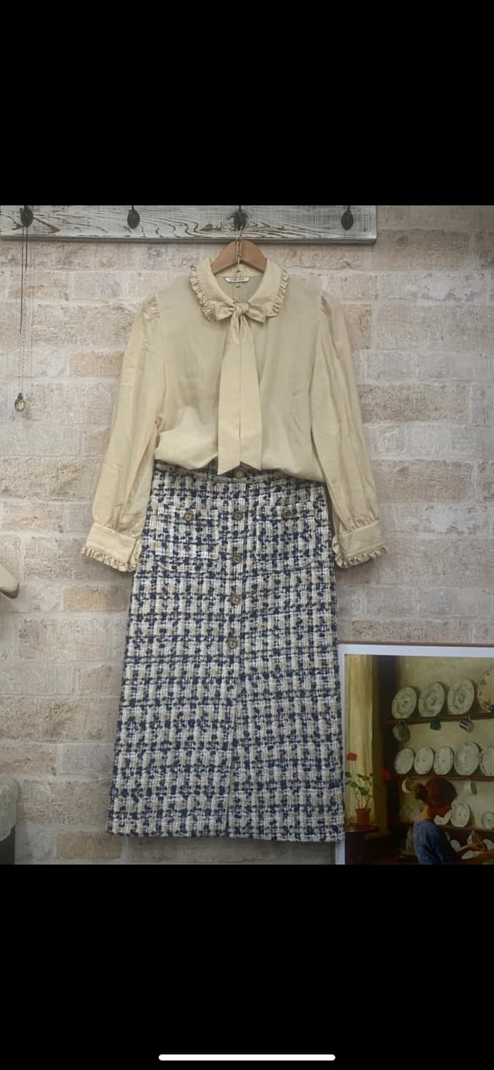 썸제이 트위드스커트😁 - 타임 마쥬 산드로 상품이미지1