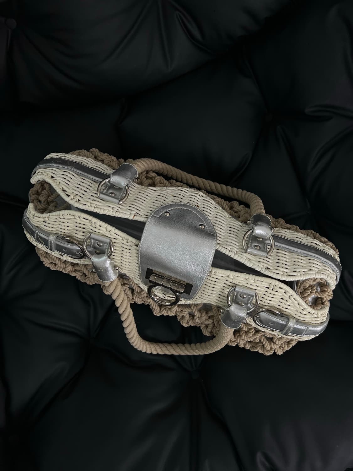 살바토레 페라가모 위커 & 마크라메 간치니 토트백 상품이미지8