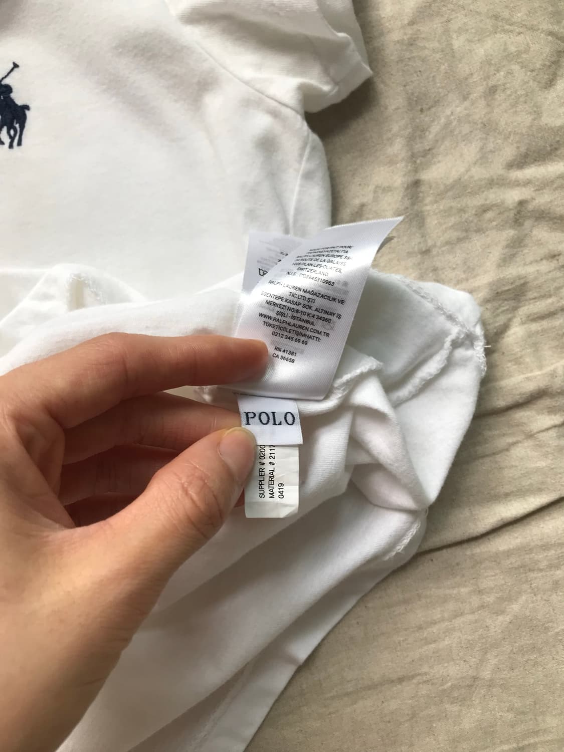 폴로 랄프로렌 포니로고 화이트 반팔티 상품이미지8