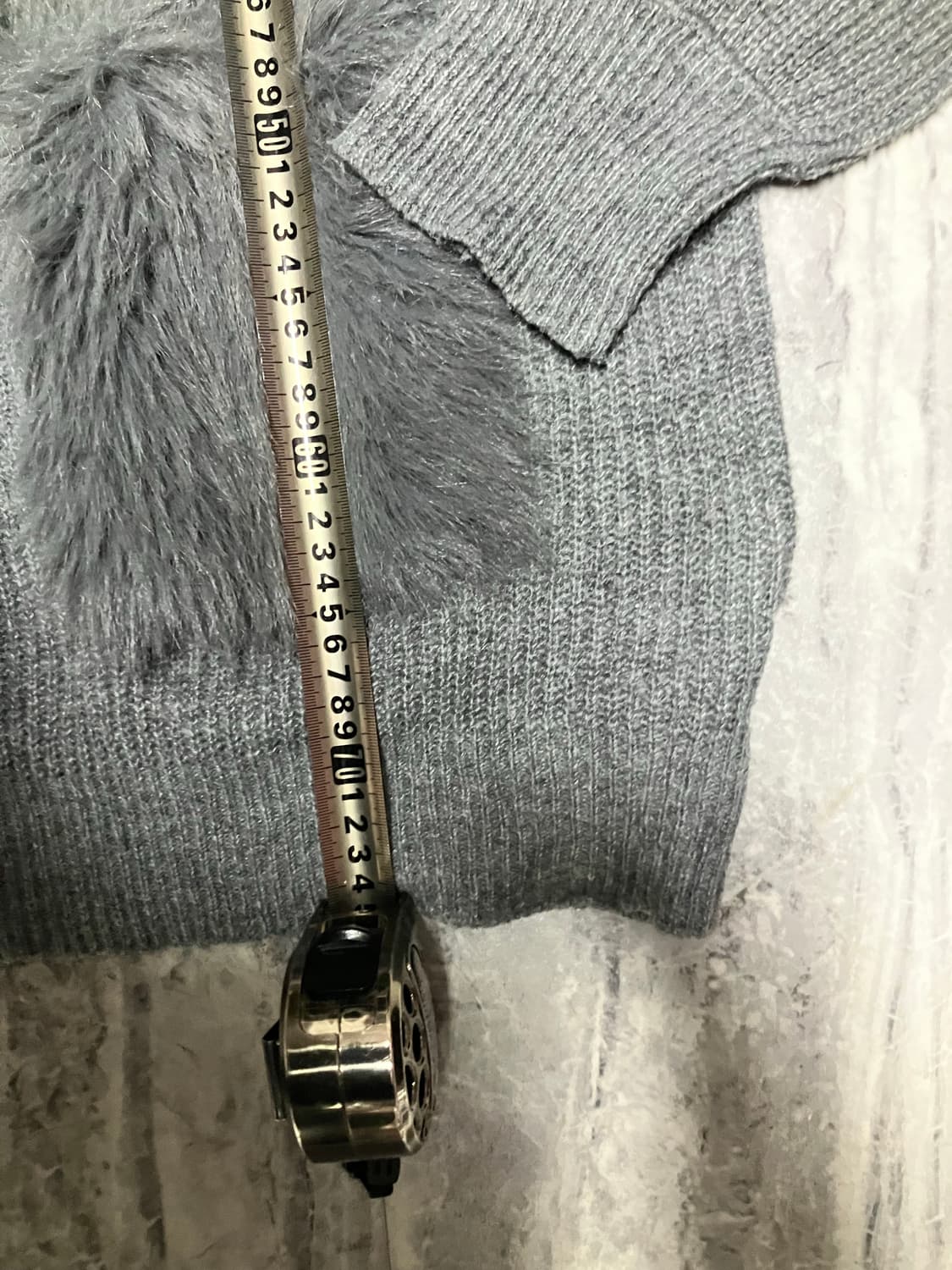 일본빈티지 Grl 올드스쿨보헤미안 할메카지갸루 털주머니 폴라티셔츠 상품이미지3