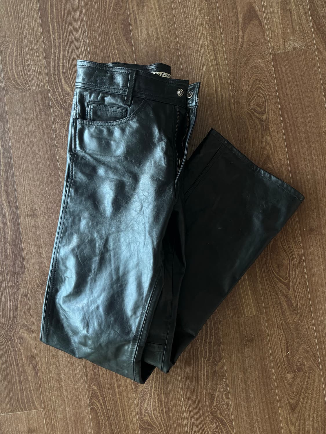 Avirex 아비렉스 레더 부츠컷 팬츠 상품이미지5