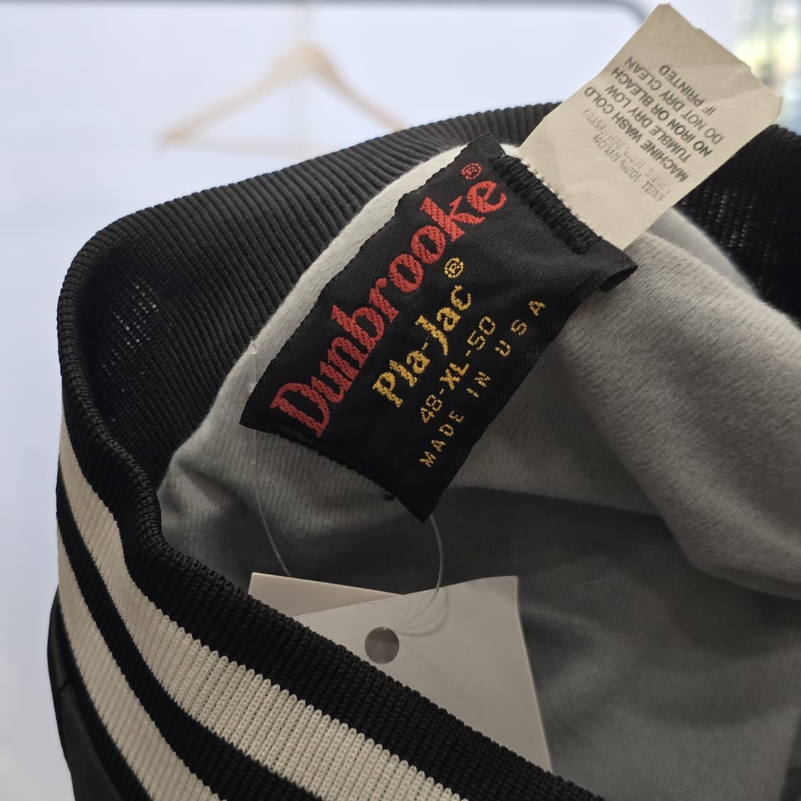 Dunbrooke Pla-Jac USA 새틴 스타디움 재킷 블랙 XL 상품이미지3