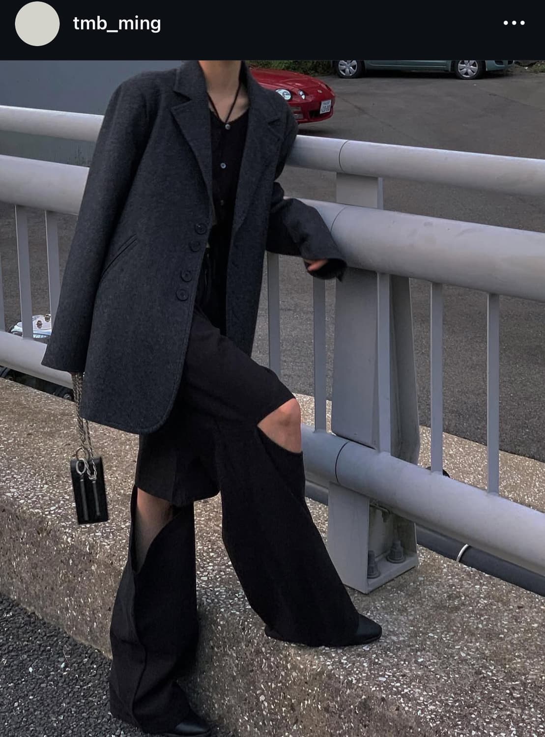 Knee Slit Wide Pants [ Black ] 상품이미지1