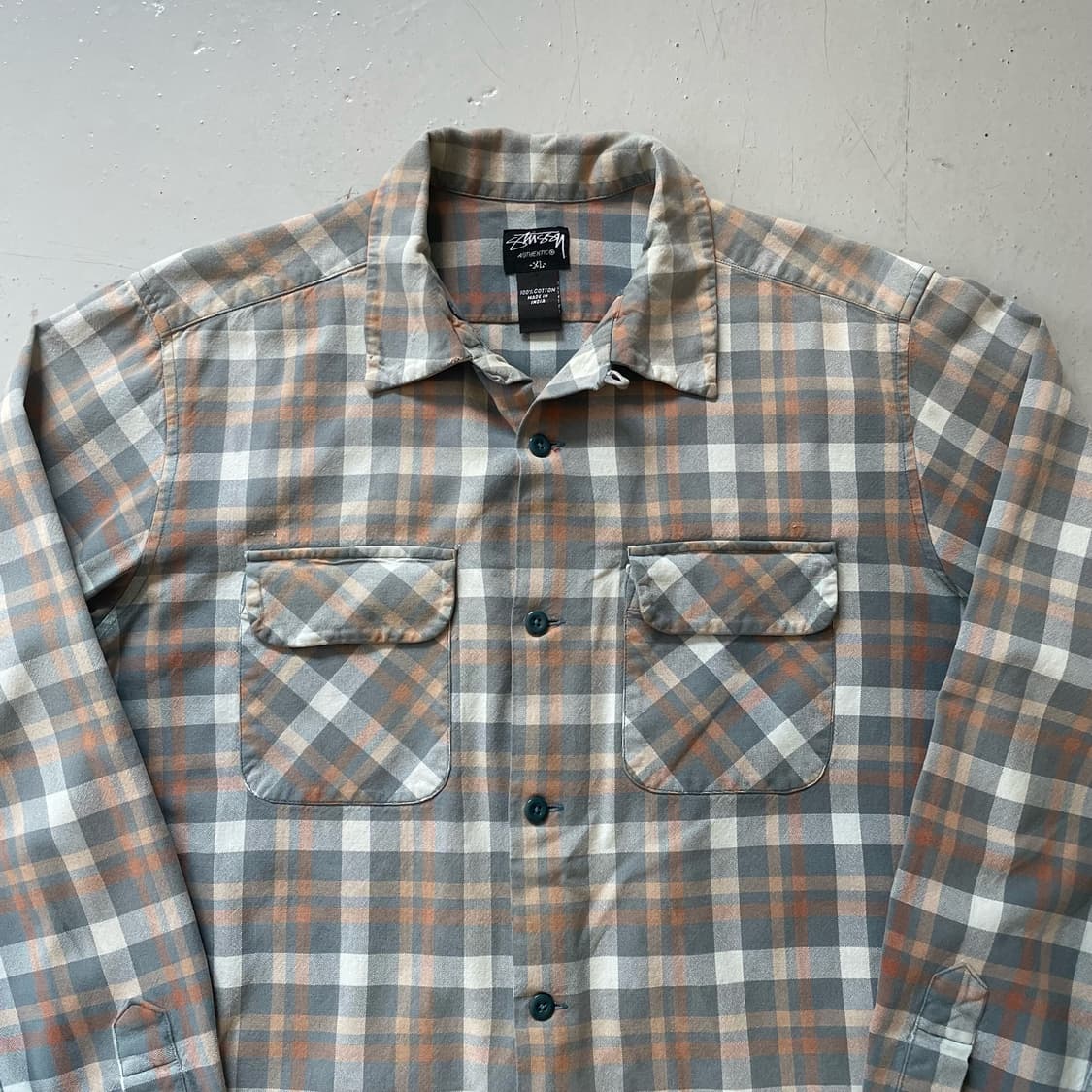 2000’s  Stussy Open Collar Check Shirt 상품이미지2