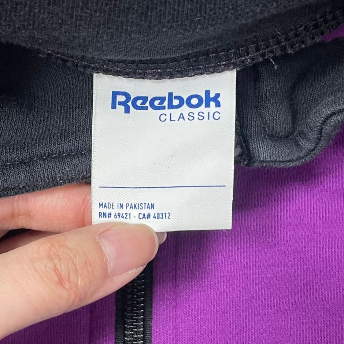 리복 반집업 배색 맨투맨 v0068 상품이미지7