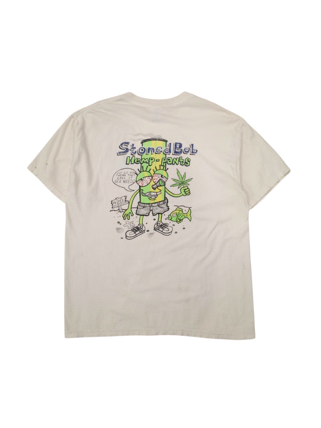 00‘s 스펀지밥 마리화나 패러디 티셔츠 상품이미지1