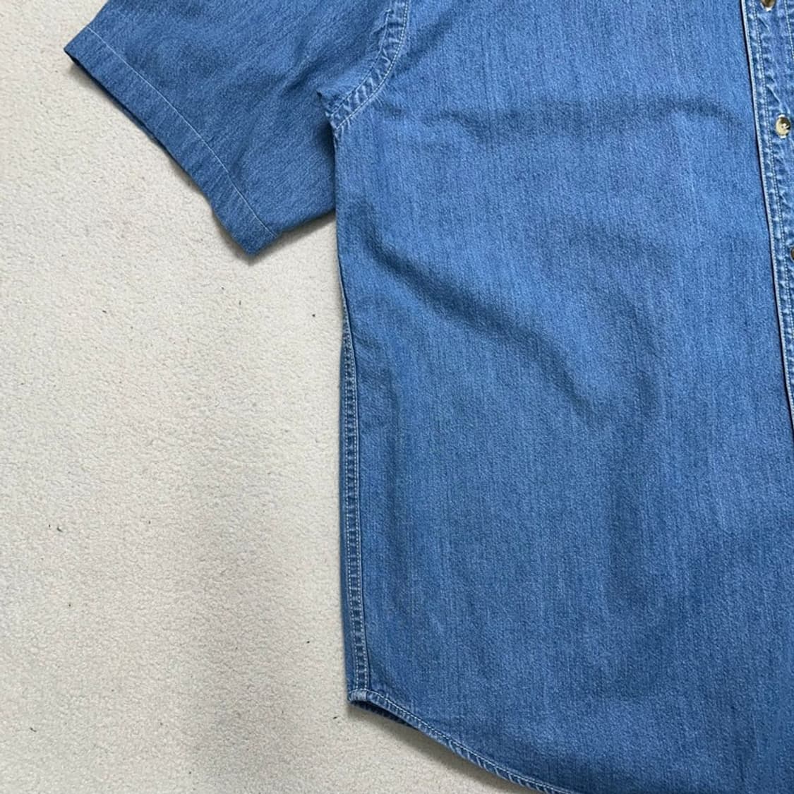 폴로랄프로렌 클래식 핏 레드포니 포켓 데님 반팔 셔츠 L 상품이미지3