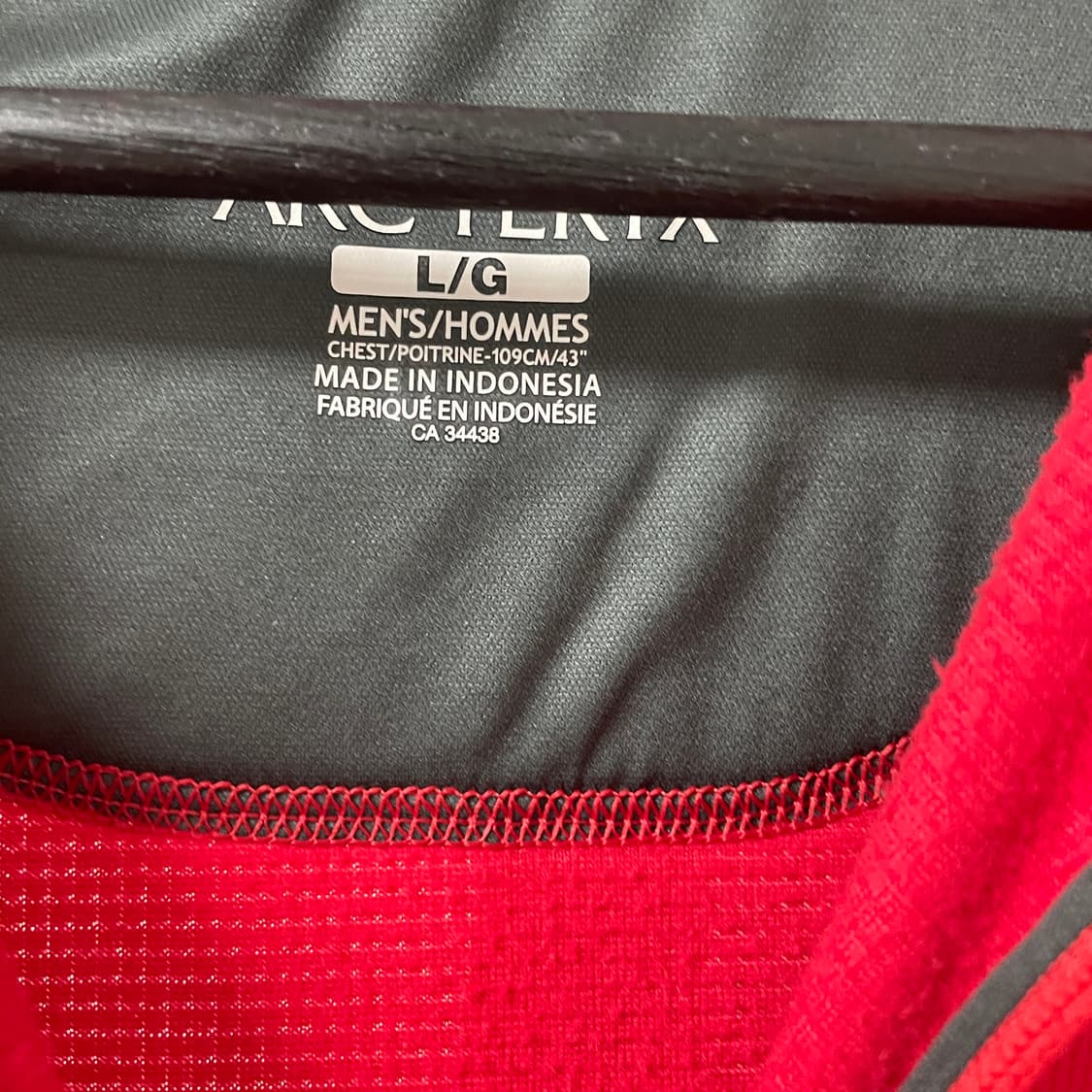 아크테릭스 반집업 긴팔 티셔츠 L 상품이미지5