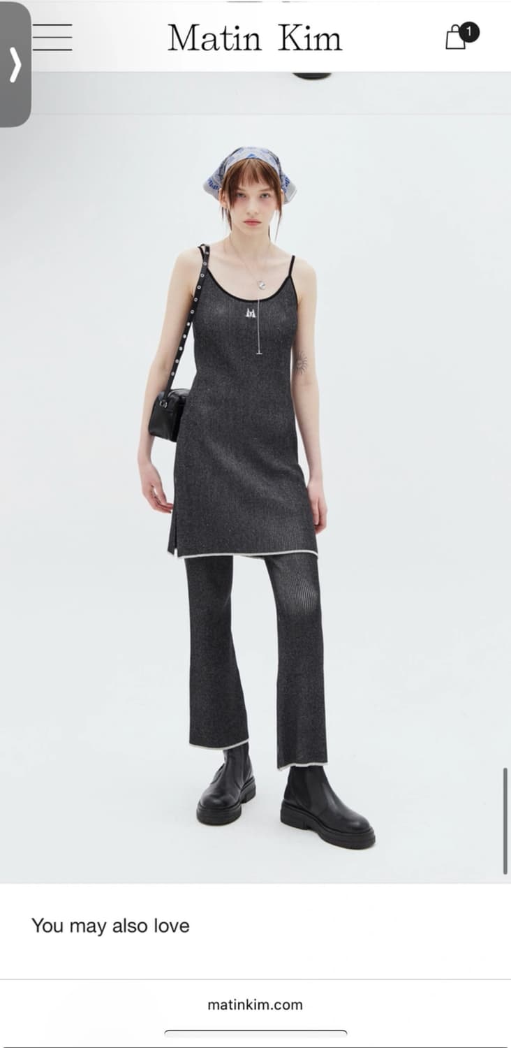 정가 30.6만 / 마뗑킴 니트 원피스 셋업 블랙 상품이미지1