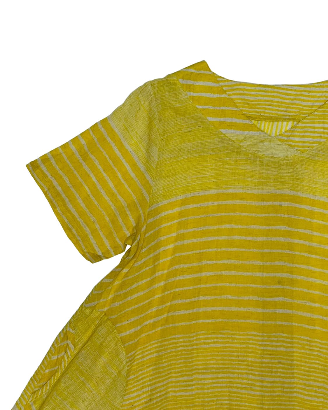 Yellow stripe back button top 상품이미지2