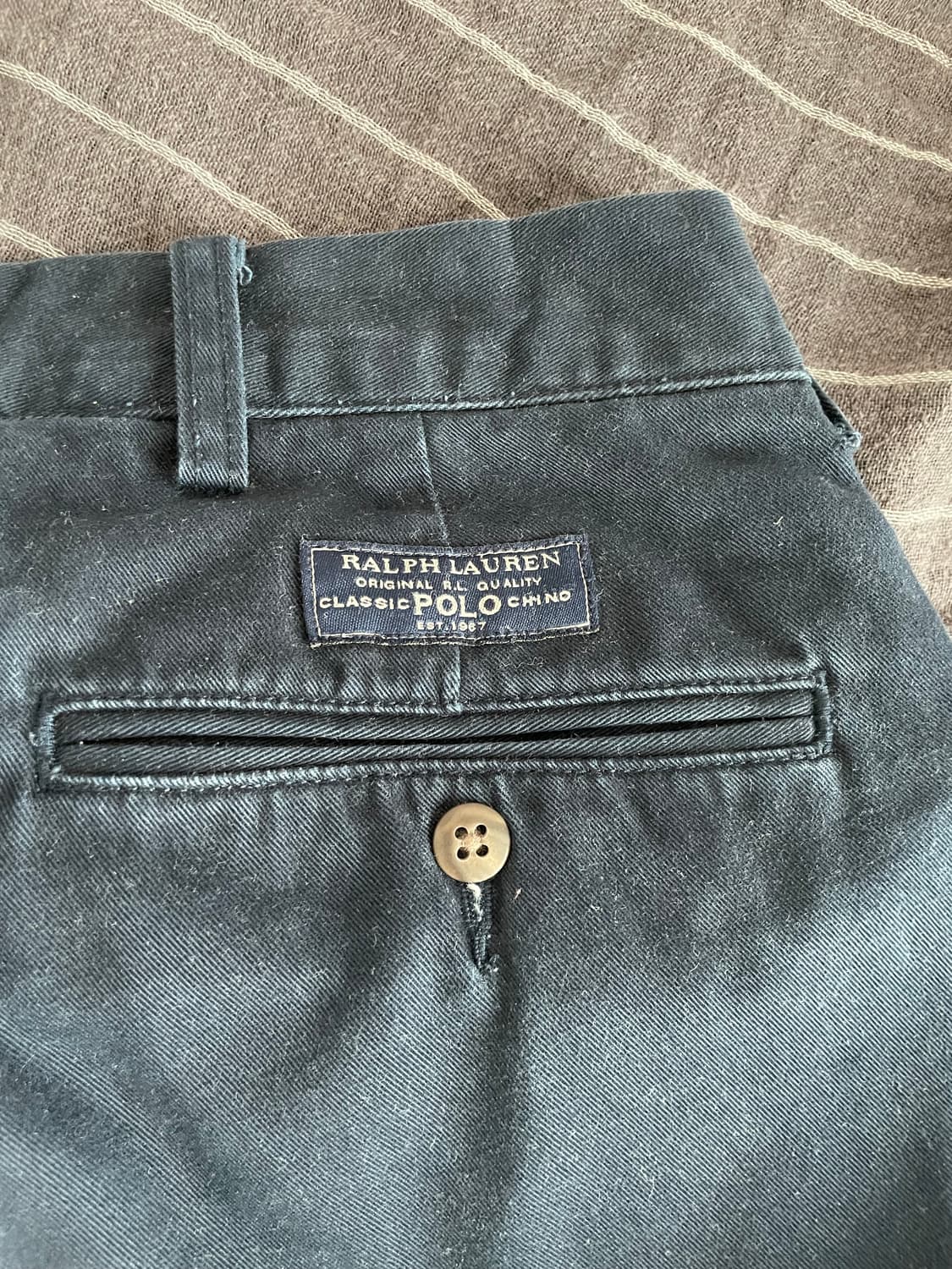 (32) 90s 폴로 앤드류 Andrew 치노 팬츠 네이비 상품이미지5