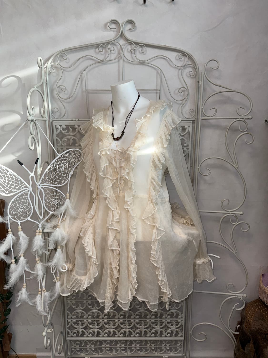 Ivory silk 100 fairy ruffle ops 상품이미지1