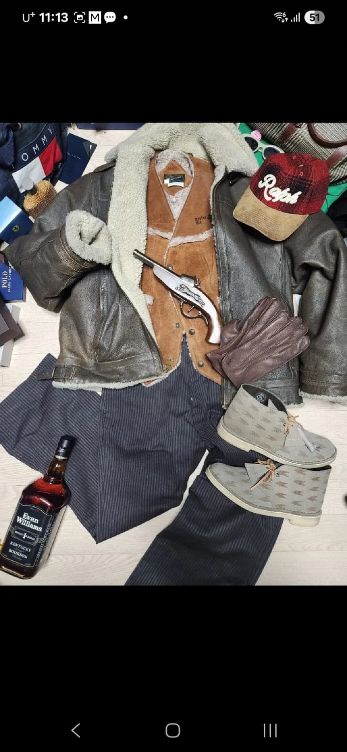U.S WILSONS LEATHER 무스탕 점퍼 가죽자켓 쉐르파 레더 상품이미지3