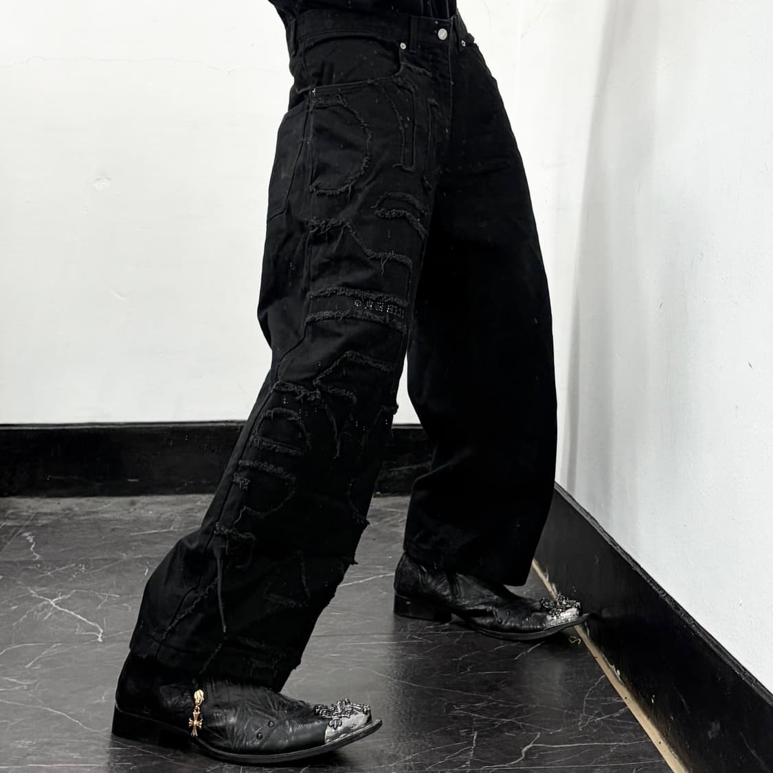 아이스버그 빅로고 블랙진 상품이미지1