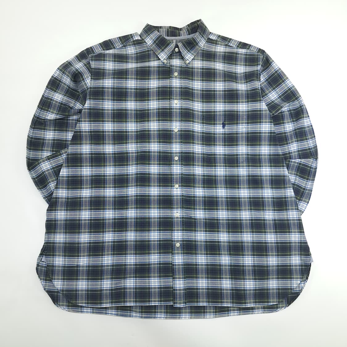 Co900 2XL Big 폴로 랄프로렌 블랙워치 스몰타탄체크 긴팔 셔츠 상품이미지1