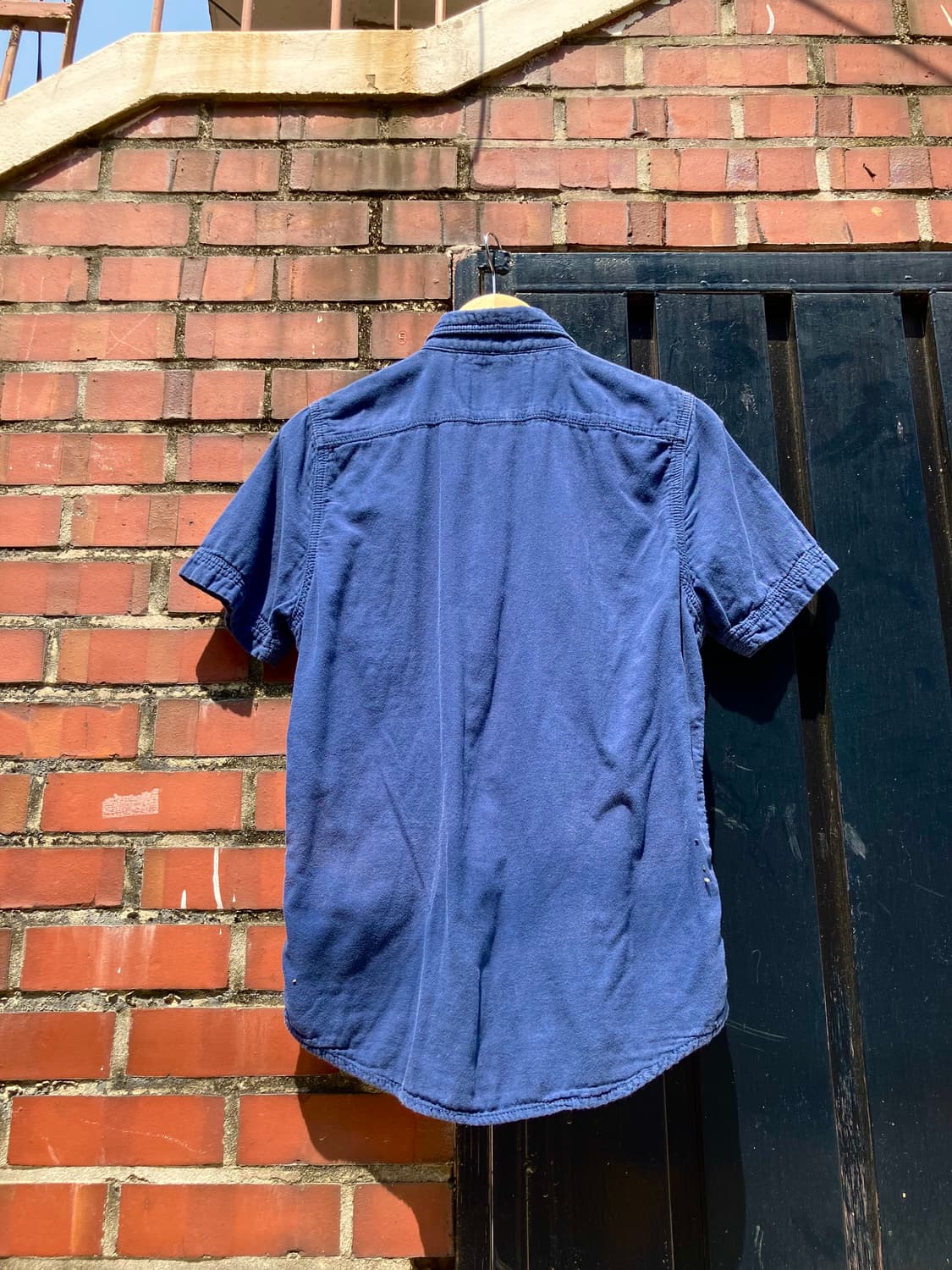 Hollister 블루 포켓 반팔 셔츠 M 상품이미지2