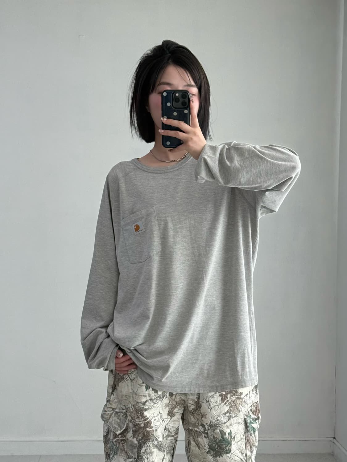 칼하트 그레이 롱슬리브 상품이미지4