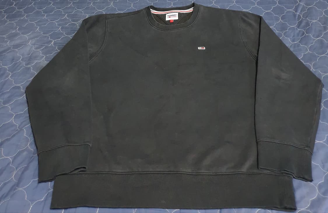 타미진스 스몰로고 기모 맨투맨 블랙 (L) 상품이미지1