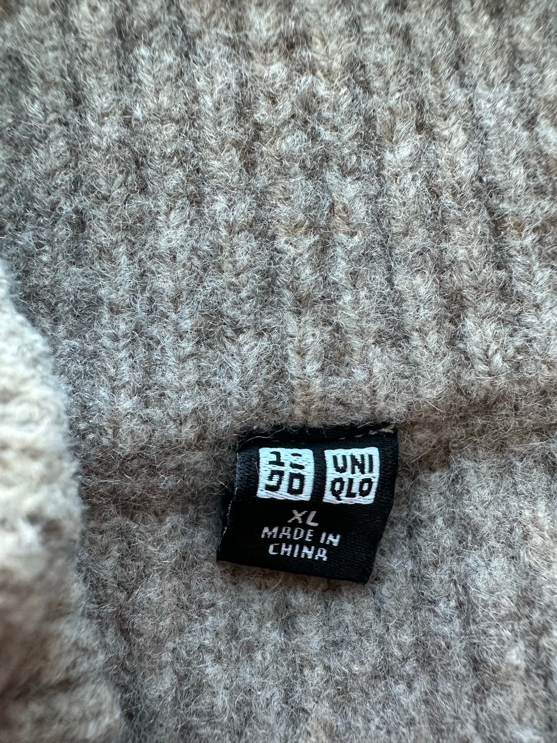 유니클로 니트집업 XL 아이보리 상품이미지3