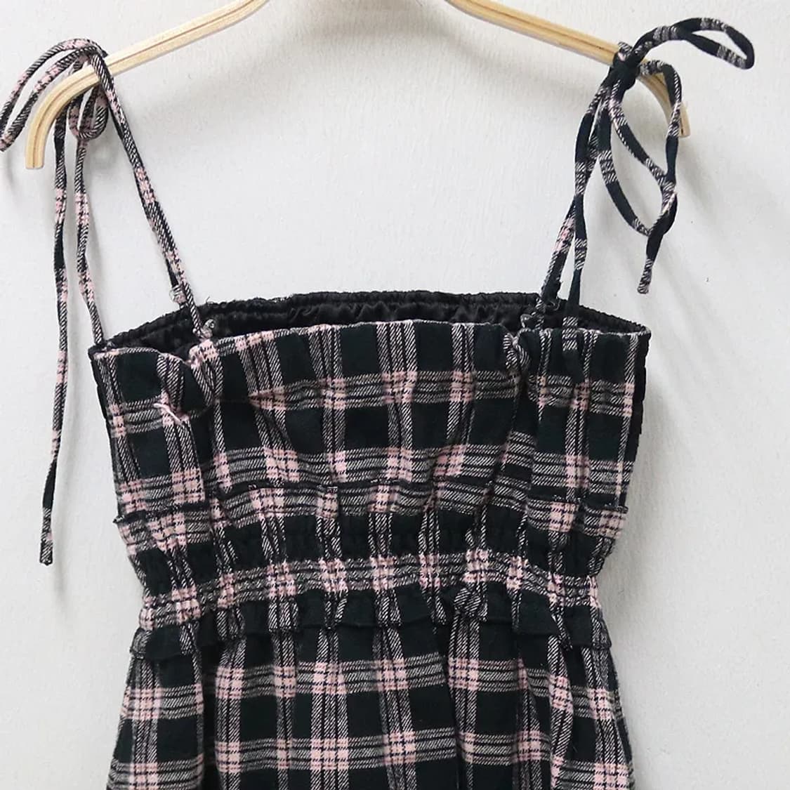 트랄라라 리즈리사 히메갸루 체크 끈 원피스 62049 상품이미지7