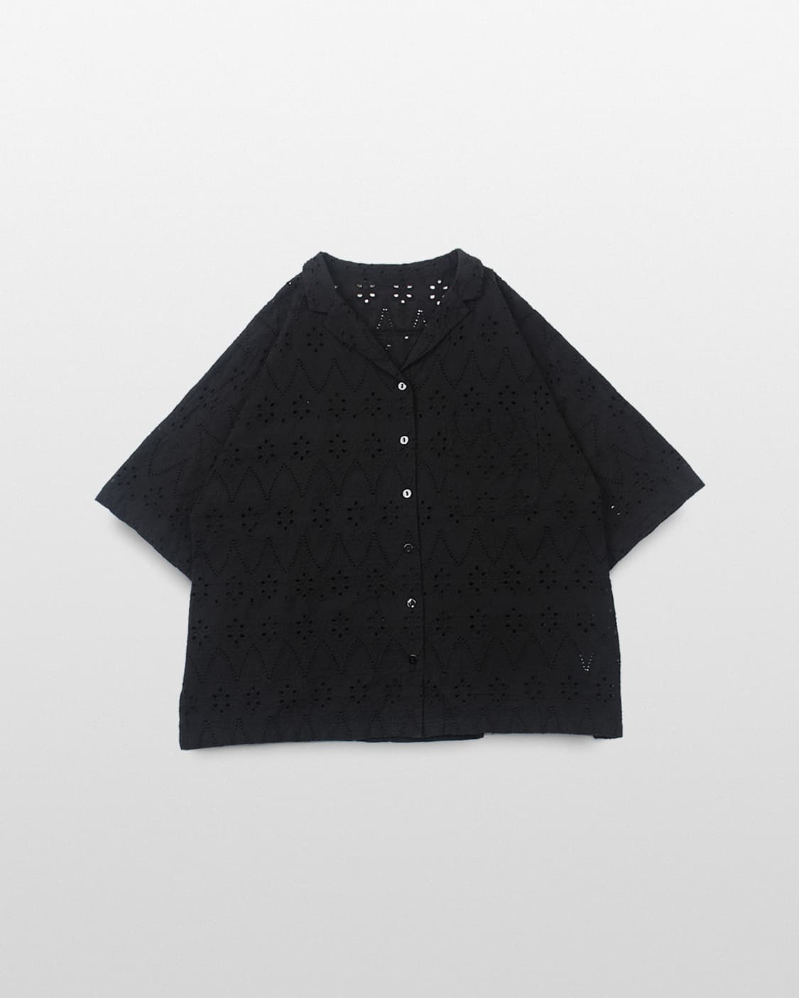 N’ORLABEL Cutwork Open Collar Shirt  상품이미지1