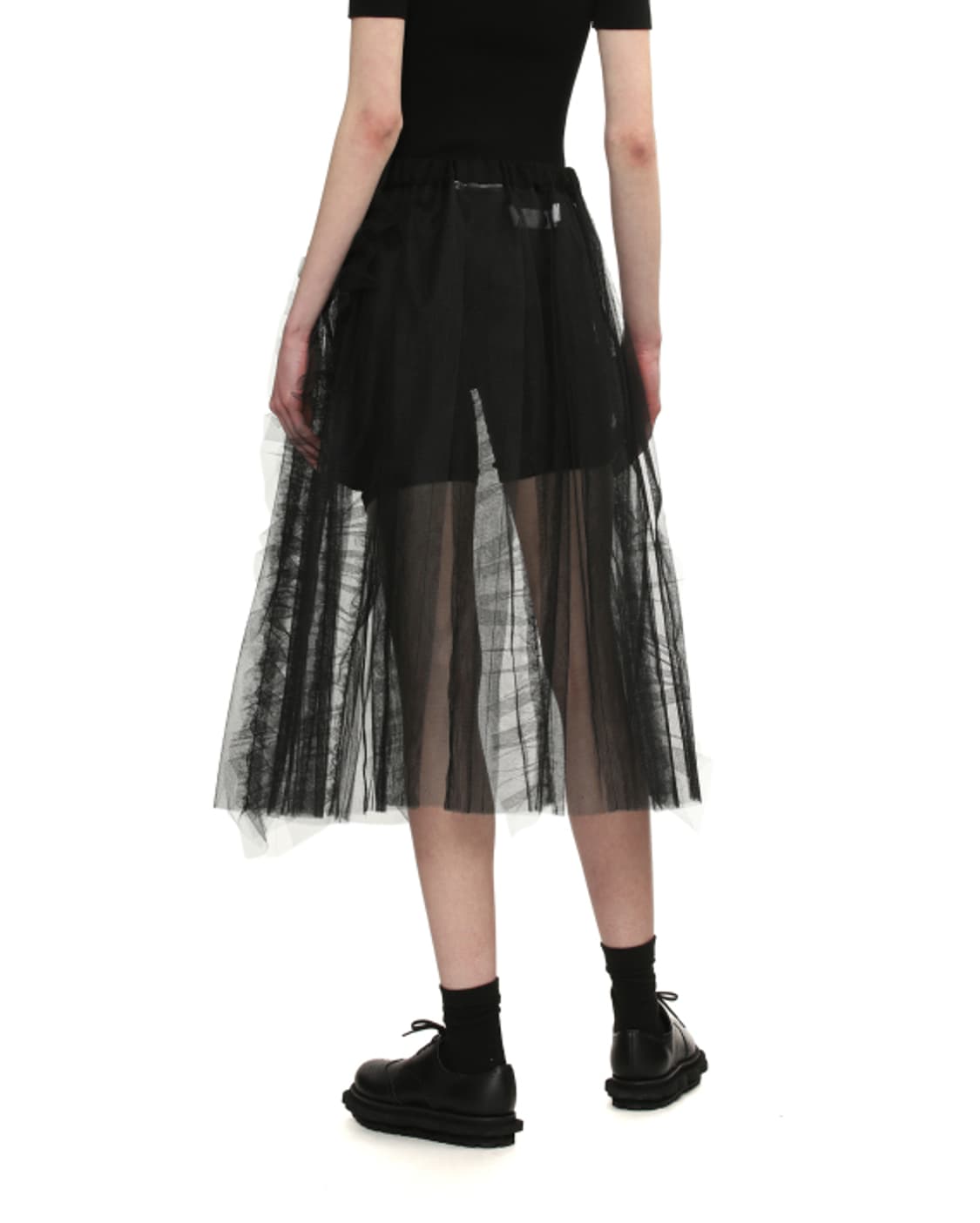 새상품 타오 TAO 레이어드 튤 미디 블랙 커튼스커트 OS 상품이미지4