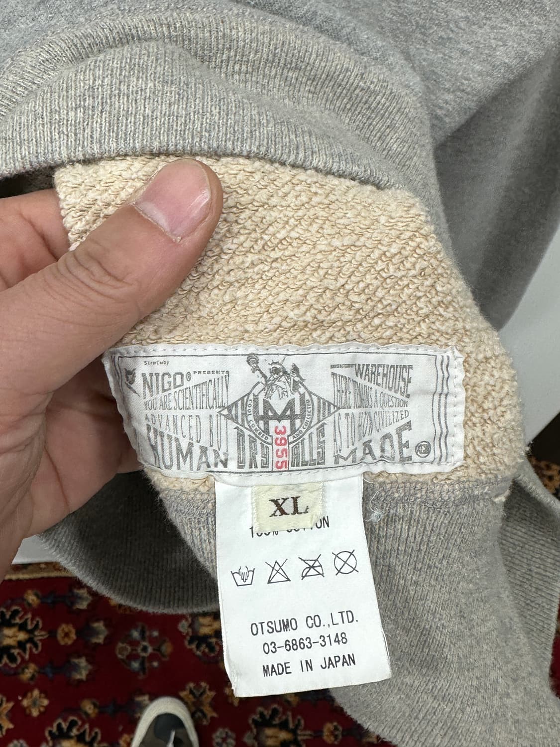 휴먼메이드 스웻셔츠 그레이 XL 상품이미지7