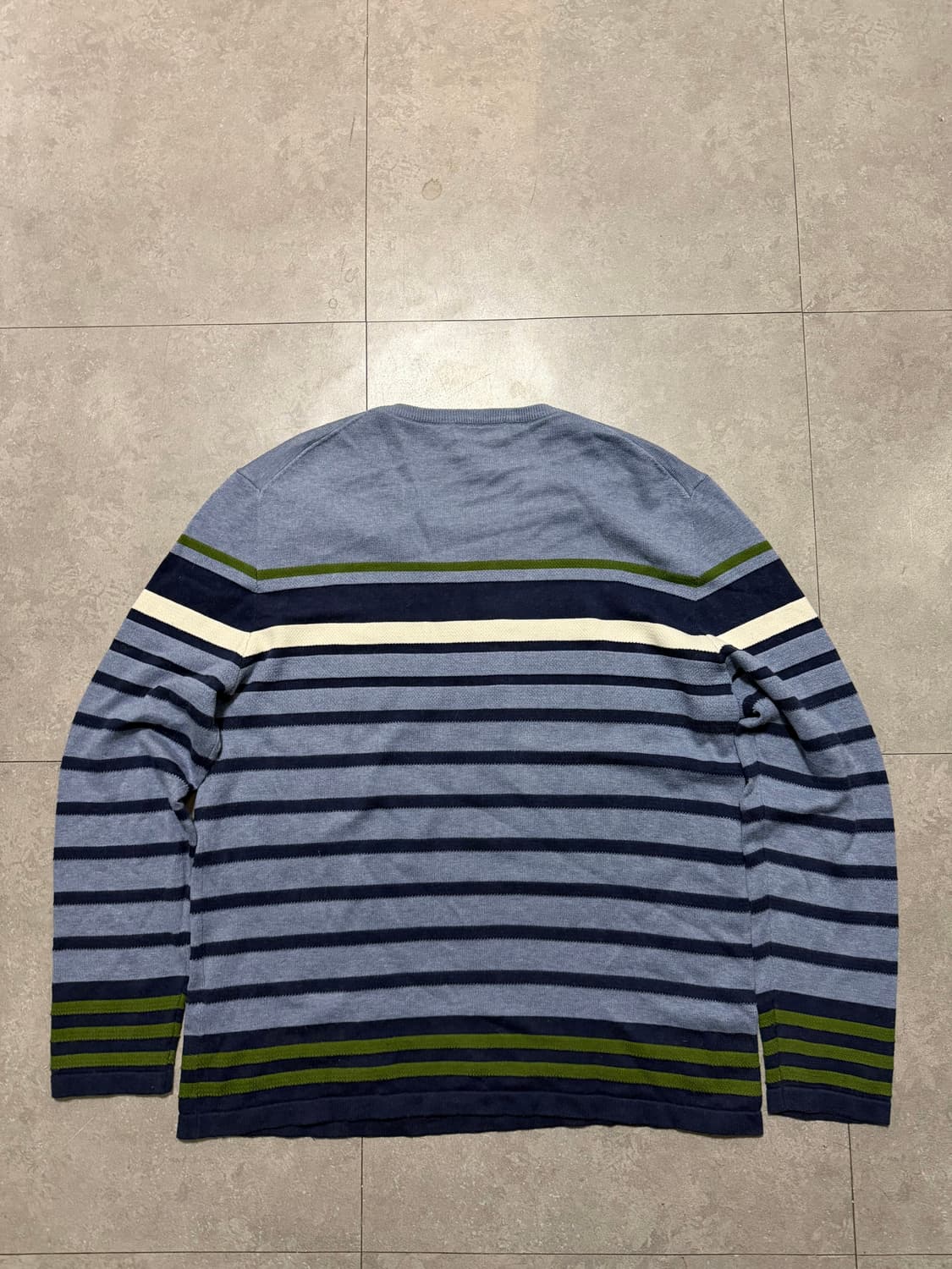 해지스 스트라이프 패턴 빈티지 코튼 니트 110size   상품이미지6