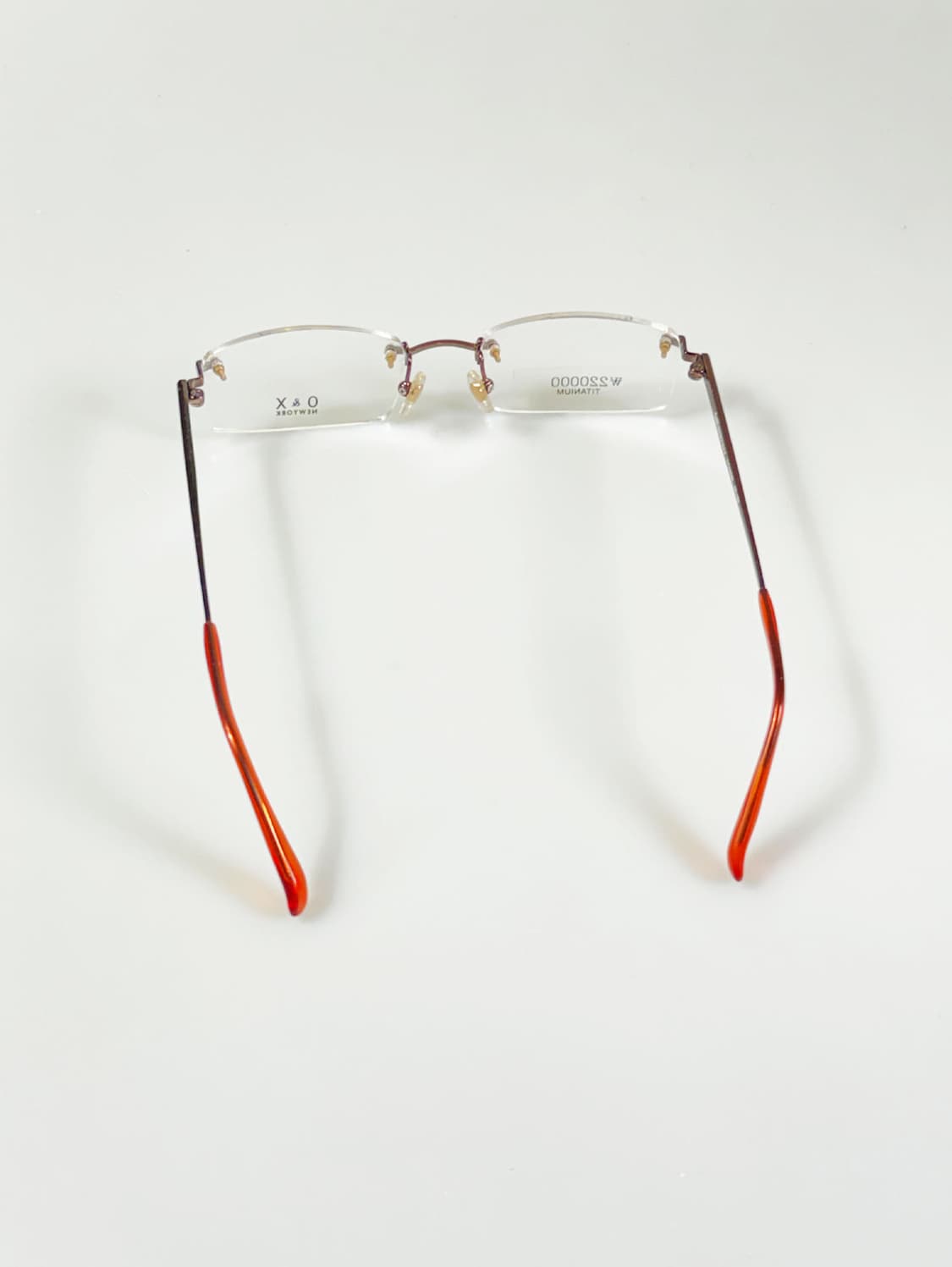 O&X NEWYORK 티타늄 무테 스퀘어 빈티지 안경 상품이미지5