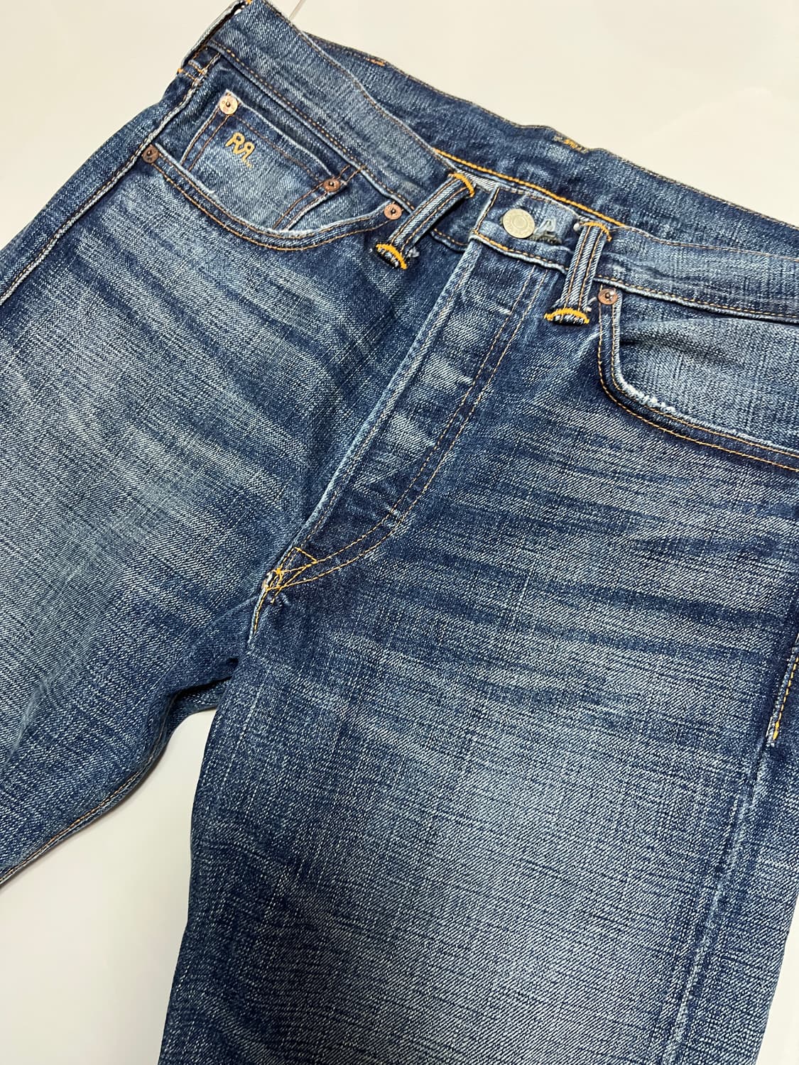 택포30)RRL 더블알엘 스트레이트 핏 힐스뷰 셀비지 데님팬츠 31x30 상품이미지3