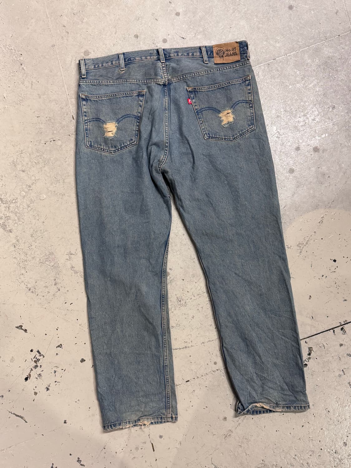 No.05 Jeans 디스트로이드 와이드 데님팬츠 상품이미지4