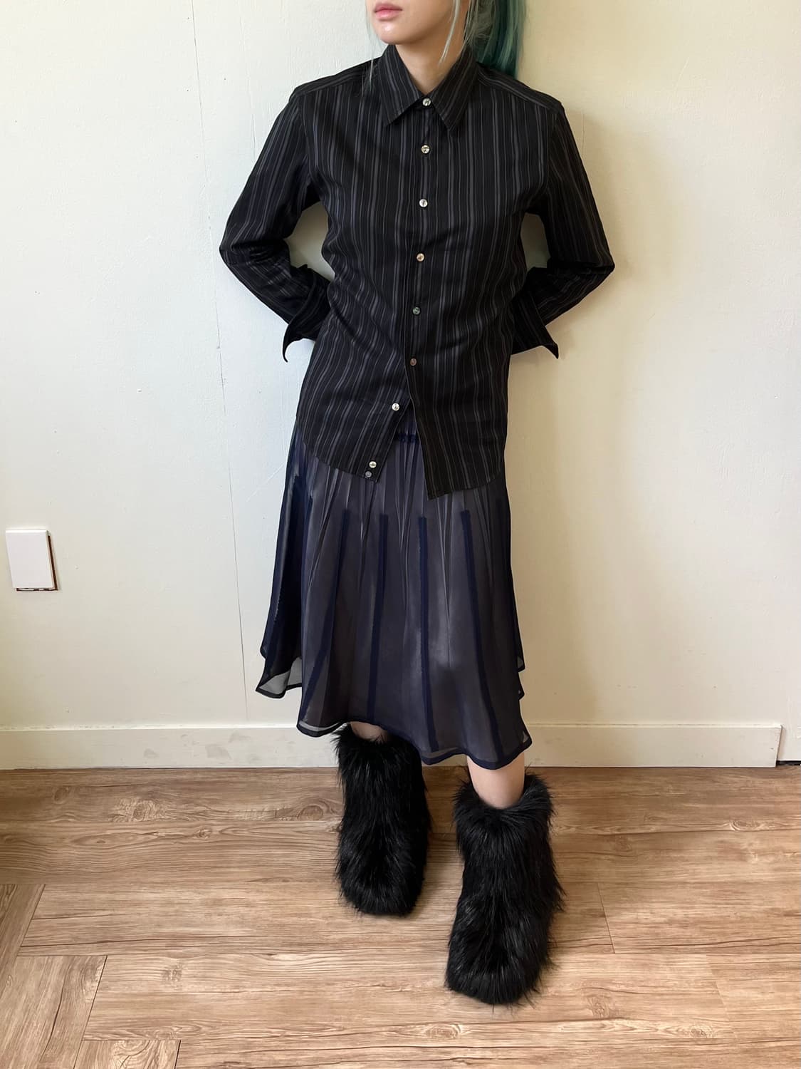 캐서린 햄넷 아카이브 블랙 셔츠 상품이미지5