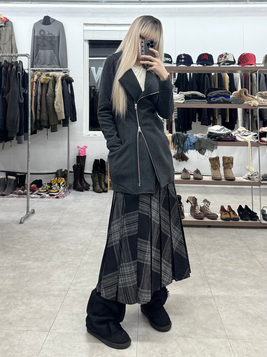 Fontana Crande 사선 후드 집업 상품이미지1