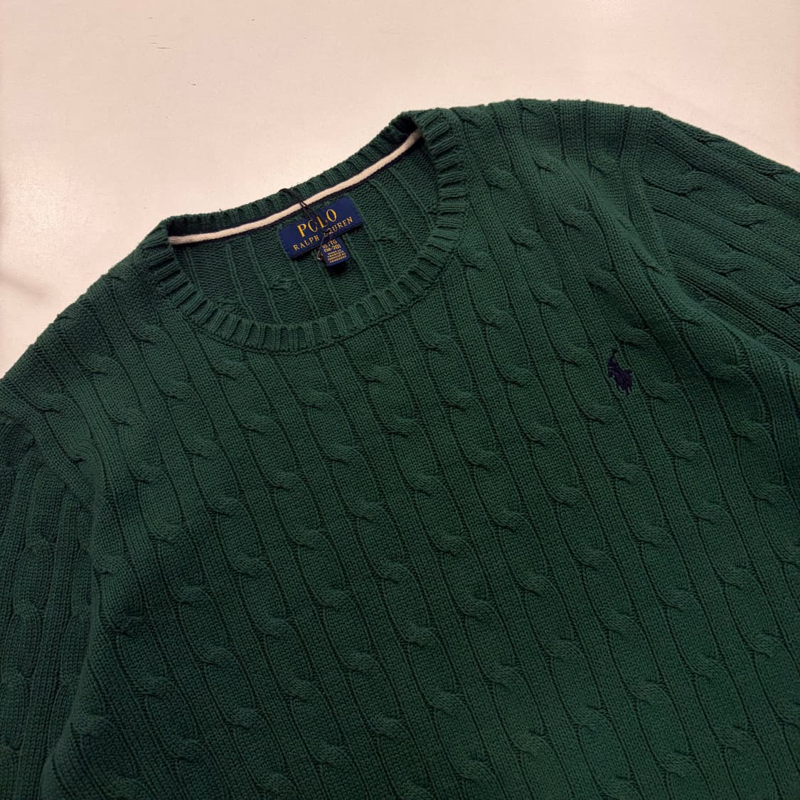 [XL] 폴로 랄프로렌 케이블 코튼 니트 그린 C550 상품이미지3