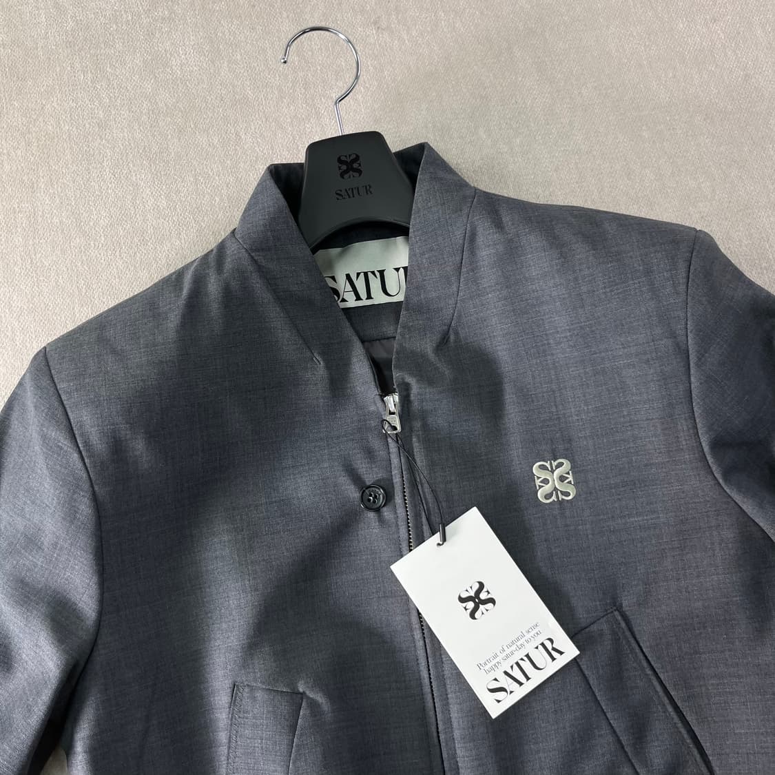 W 95 세터 블레이져 차콜 자켓 상품이미지3