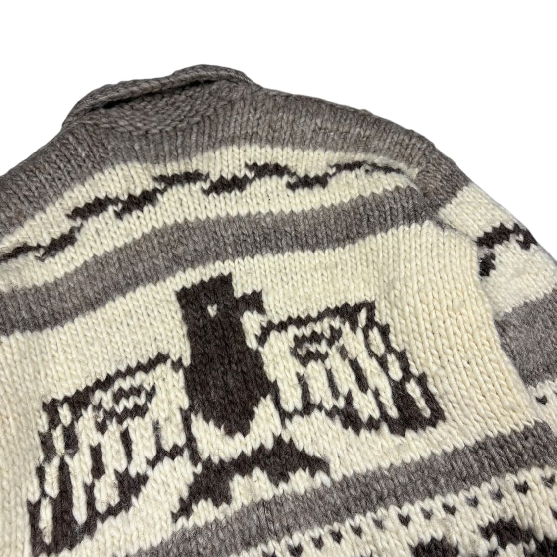 Flyer Hook 썬더버드 패턴 캐나다 코위찬 니트집업 상품이미지4