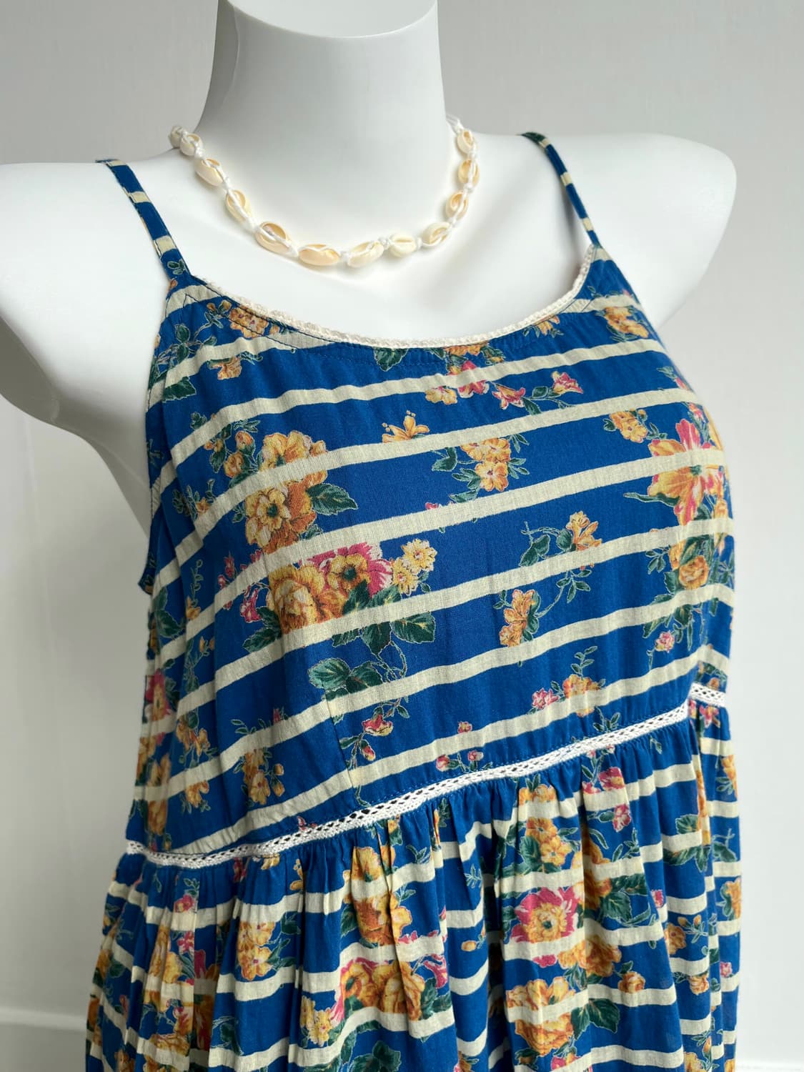 
스트라이프 플로럴 민소매 원피스 상품이미지2