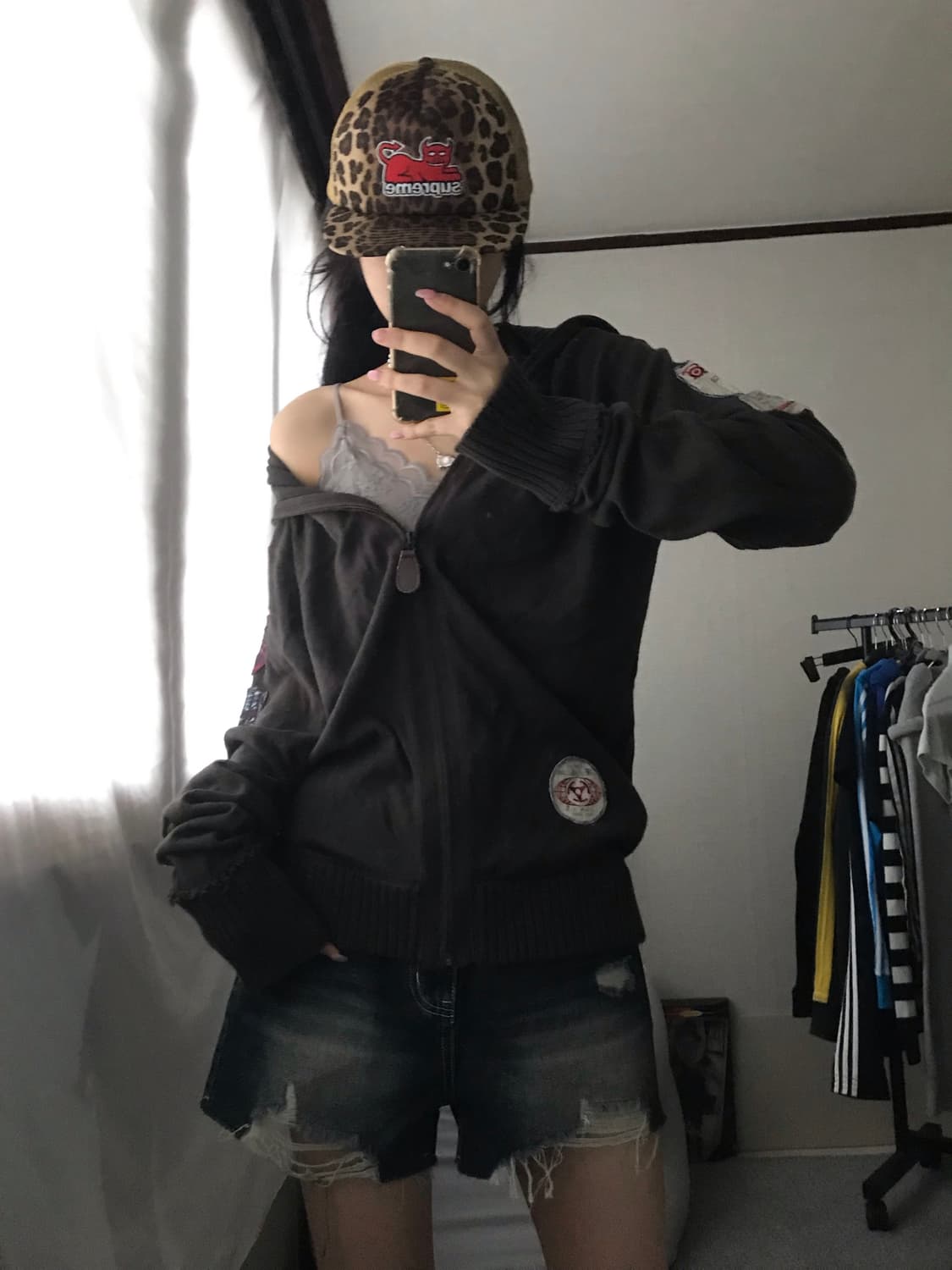 디젤 카키 패치디테일 니트집업 상품이미지5