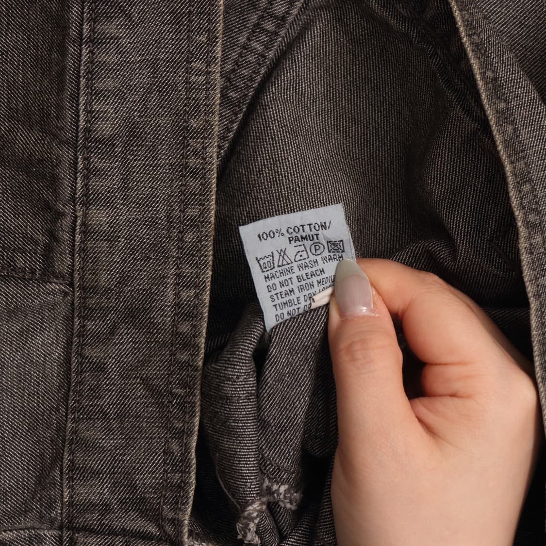 빈티지 USA 워싱 흑청 데님 집업 자켓 A1685 상품이미지4